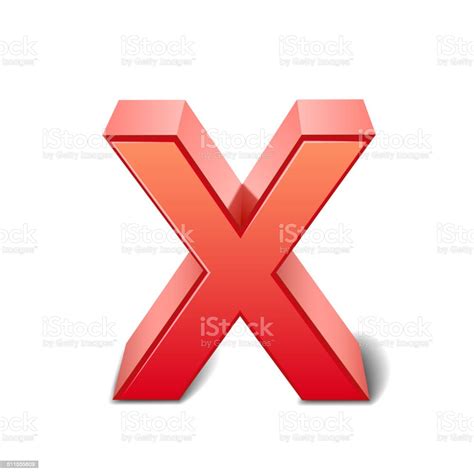 3d Red Letter X Stock Illustration Download Image Now Abstract