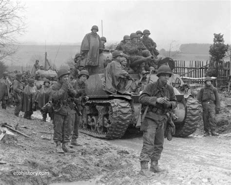 8 March 1945 After A Break 2nd Infantry Division Troops Load Up On