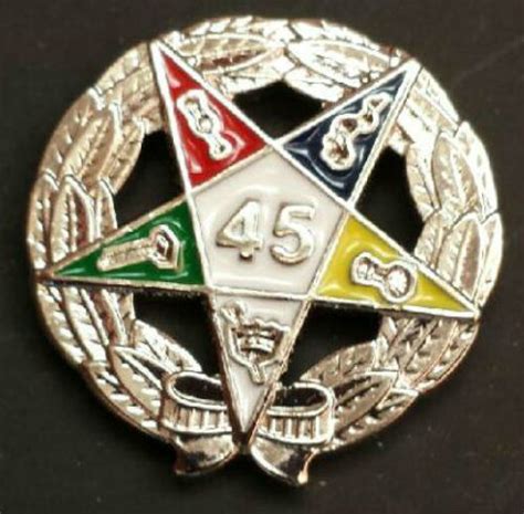 Oes 45 Year Service Pin Silver
