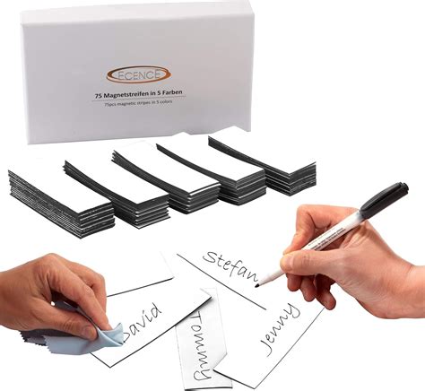 Ecence 75pcs Magnetic Whiteboard Strips Suitable For Writing On 2