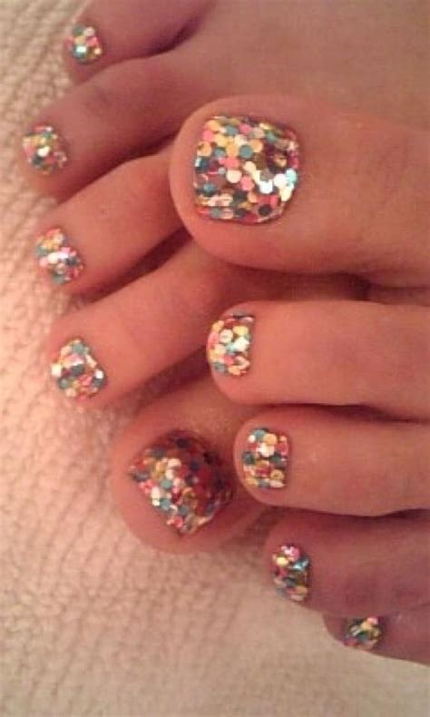 Nail Colors With Images Glitter Toes Nails Toe Nails