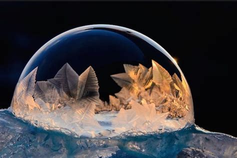 Frozen Bubble Ice Crystals Frozen Bubbles Ice Crystals Bubbles