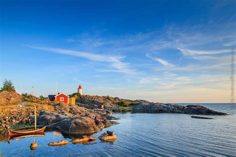 Fyr Landsort Stockholms Skärgård Mats Lindfors Webbkusten Stock Photo