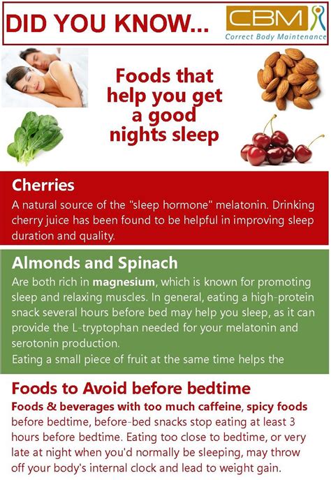 foods that help you sleep correct body maintenance