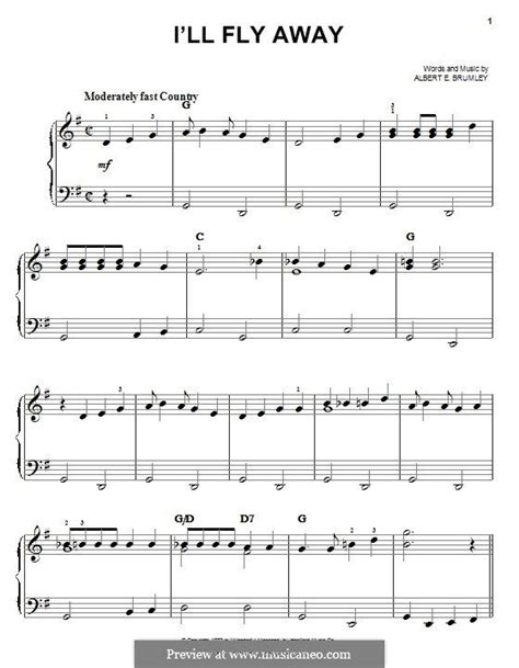 Printable Ill Fly Away Hymn Free Sheet Music Download And Print In