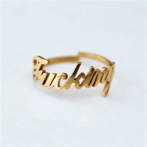 fucking gold statement ring blunted objects