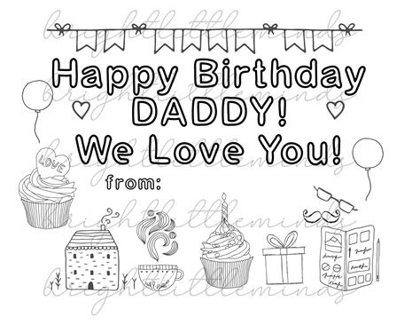 printable happy birthday dad coloring pages updated 2022 - happy