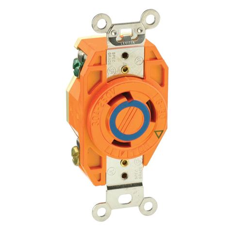 Leviton Flush Mounting Locking Receptacle 30 A 250 V Industrial