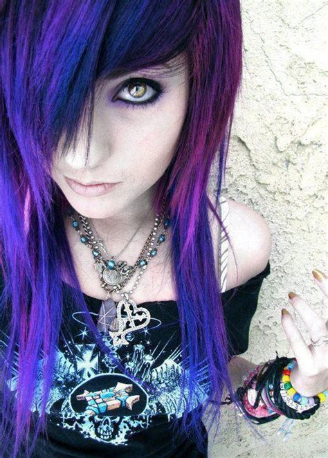 Ooooooooooooo Purple Emo Hair Color Alternative Hair Emo Scene Hair