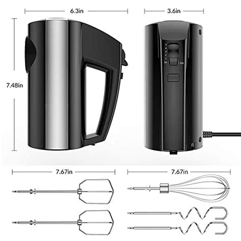 Buy Electric Hand Mixer Whisk 300W 5 Speeds Handheld Mixer Electric