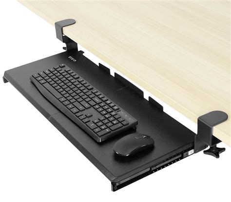 Vivo Large Keyboard Tray Under Desk Pull Out With Extra Sturdy C Clamp