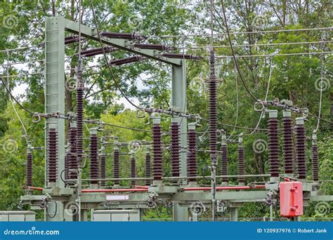 Small Electrical Substation Stock Photo Image Of Transfer Cable