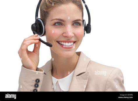 Friendly Customer Service Agent Stock Photo Alamy