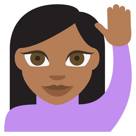 Person Raising Hand Emoji Clipart Free Download Transparent Png