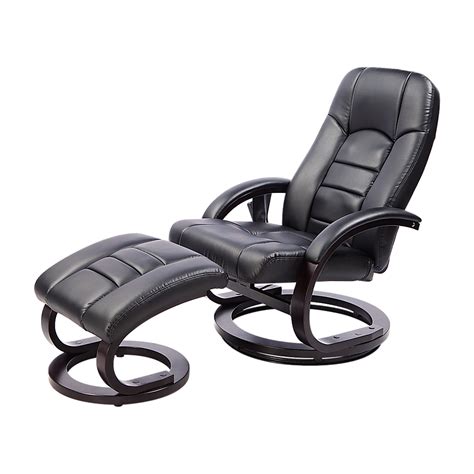 Pu Leather Massage Chair Recliner Ottoman Lounge Remote