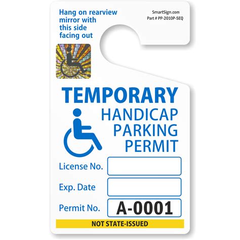 Handicap Parking Permit Template