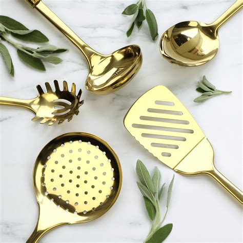 Goldbrass Cooking Utensils For Modern Cooking And Serving Kitchen