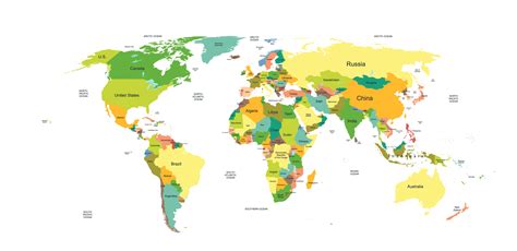 Map World Vector Topographic Map Of Usa With States