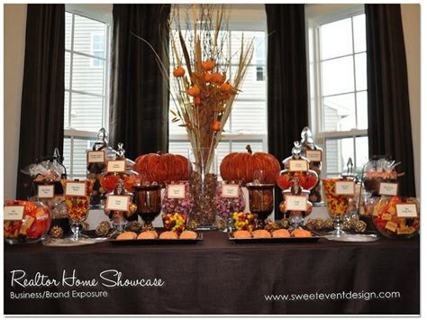 fall autumn theme candy dessert buffet for realtor showcase 03 wedding candy table autumn