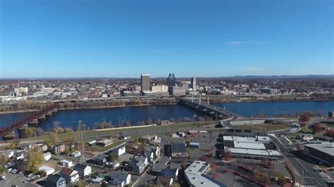 Aerial Video Springfield Ma Memorial Bridge Connecticut River Youtube