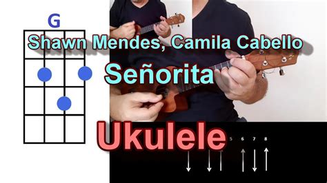 Shawn Mendes Camila Cabello Señorita Ukulele Cover Youtube