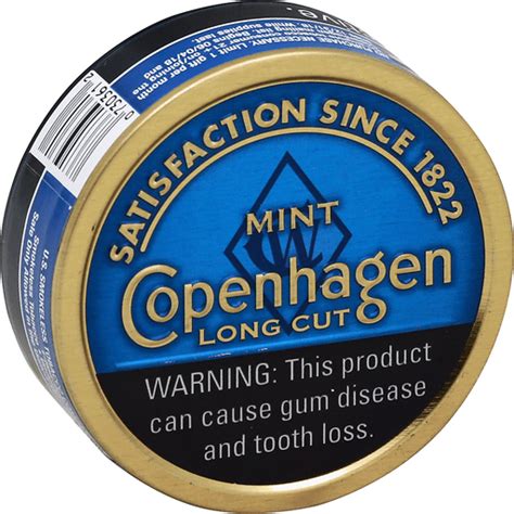 Copenhagen Smokeless Tobacco Mint Long Cut Shop Needlers Fresh