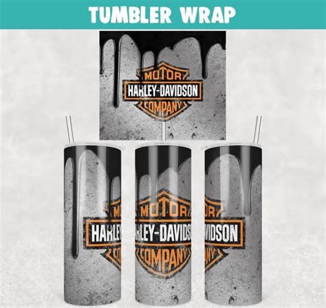 Eagles Harley Davidson Vintage Grunge Wrap Tumbler Designs Png