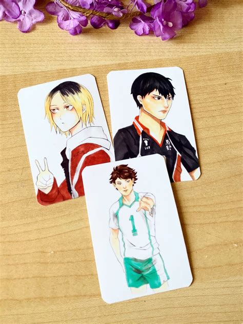 Haikyuu Setters Art Photocards Kageyama Kenma Oikawa Etsy