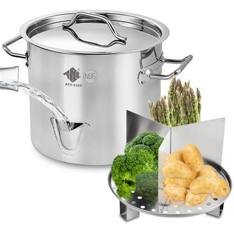 Arc Usa Three In One 6 Gallon 24qt Stainless Steel Stock Pot Tamale