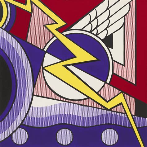 Roy Lichtenstein Modern Painting With Bolt 1967 Synthetic Polymer