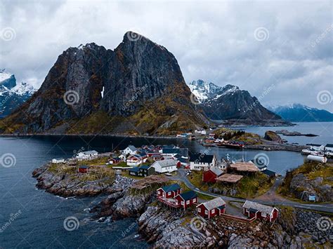 Lofoten Islands Norway From Reinebringen Ridge Stock Photo Image Of