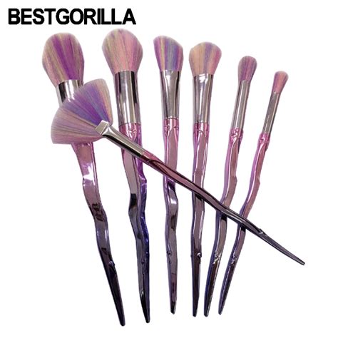 7pc Set Flower Handle Makeup Brushes Set Cosmetic Foundation Eye Shadow Blusher Powder Blending
