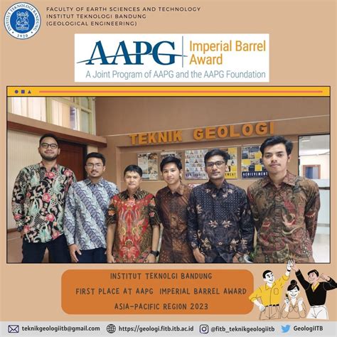 Program Studi Teknik Geologi Fakultas Ilmu Dan Teknologi Kebumian Aapgs Imperial Barrel Award