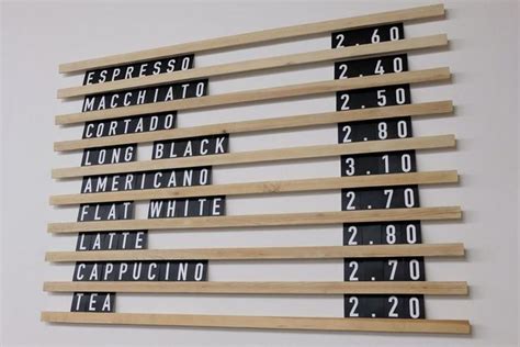 Interchangeable Letters On Wooden Rails Menu Board For Cafes Etsy