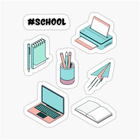 School Sticker For Sale By B For Blueberry Redbubble