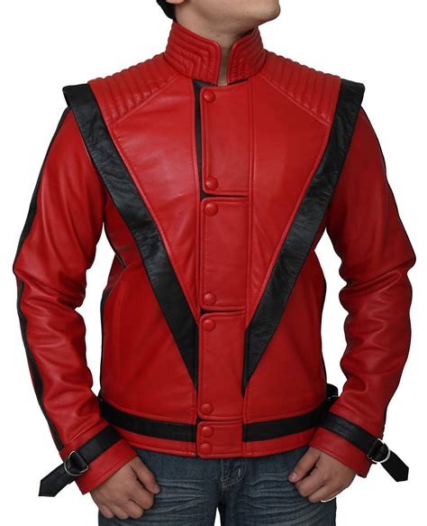real leather michael jackson thriller red leather jacket jackets and coats leather and faux leather