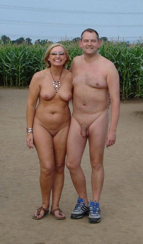 Mature Couple Nude Sunbathing