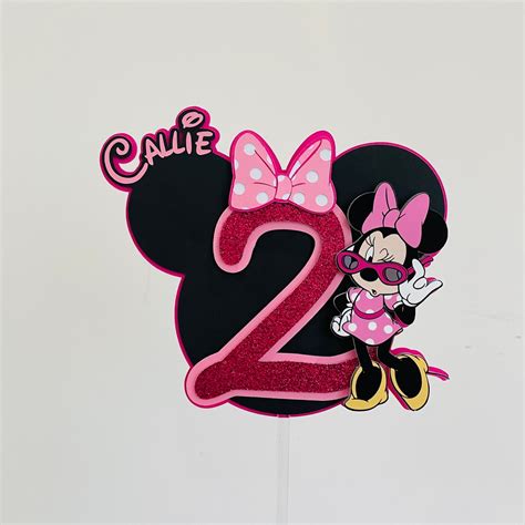 Minnie Mouse Cake Topper Minnie Cake Topper Disney Minnie Etsy