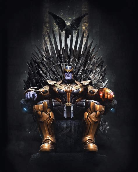 No Spoilers Thanos Sitting On The Iron Throne Thanos Marvel Marvel