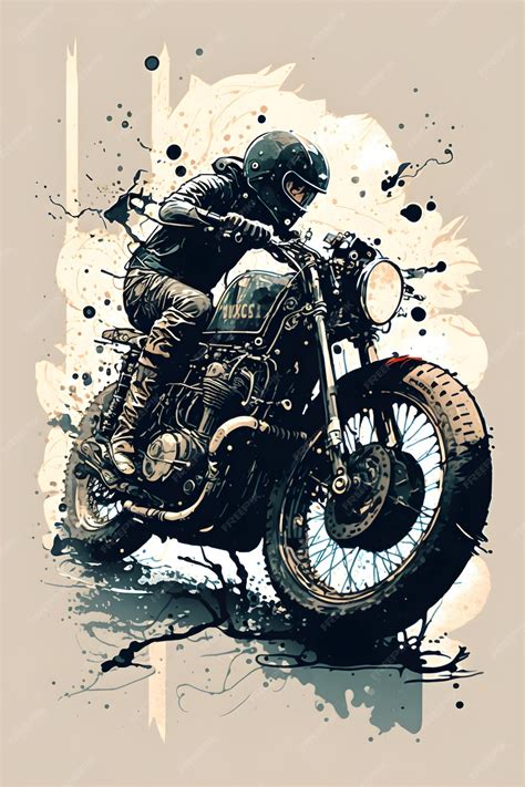 Premium Photo Vintage Motorcycle Illustration