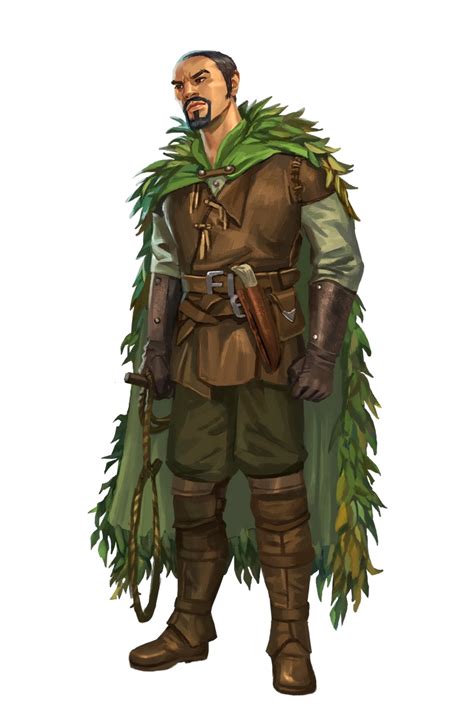 Male Human Ranger Druid Hunter Pathfinder Pfrpg Dnd Dandd 35 5e 5th Ed