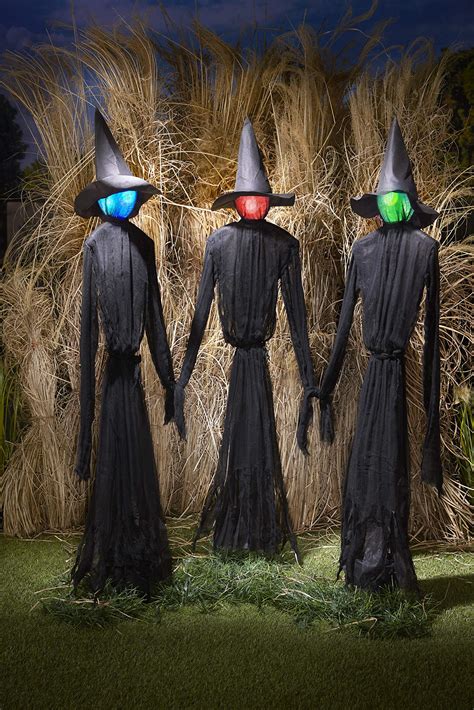 Buy Light Up Witches Halloween Yard Decorations With Led Lights Set