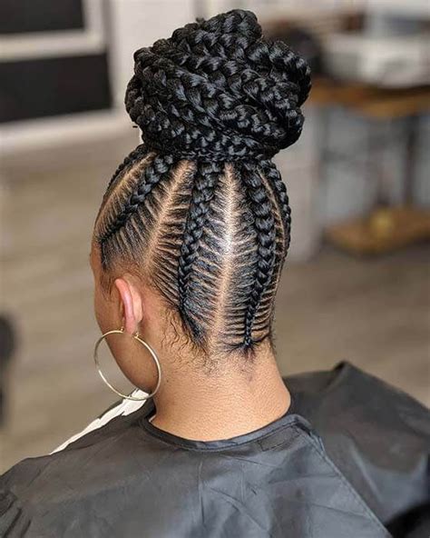 24 Stunning Cornrow Hairstyles Updos 2020 To Copy Cornrow Updo On Natural Hair Black Cornrow
