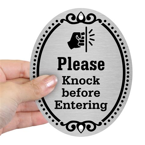Maybe you would like to learn more about one of these? Please Knock Before Entering DiamondPlate Door Sign, SKU ...