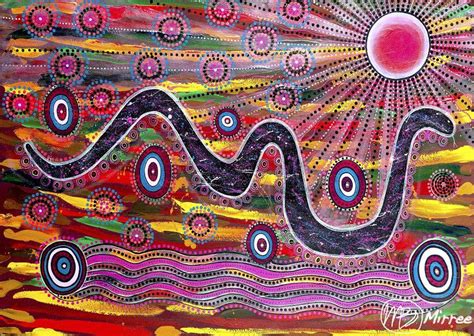 Movement Of The Rainbow Serpent Giclee Print By Mirree