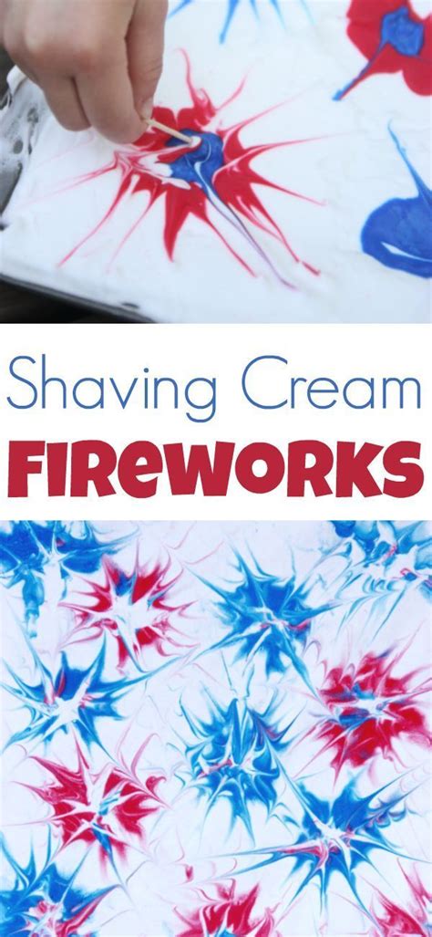 Shaving Cream Fireworks Fourth Of July Crafts For Kids 4th July