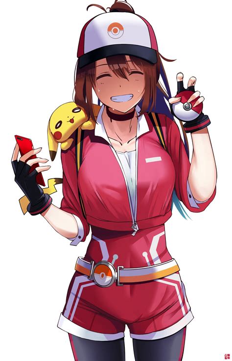 pokemon trainer illustration anime anime girls pokémon pokemon go hd wallpaper wallpaper flare