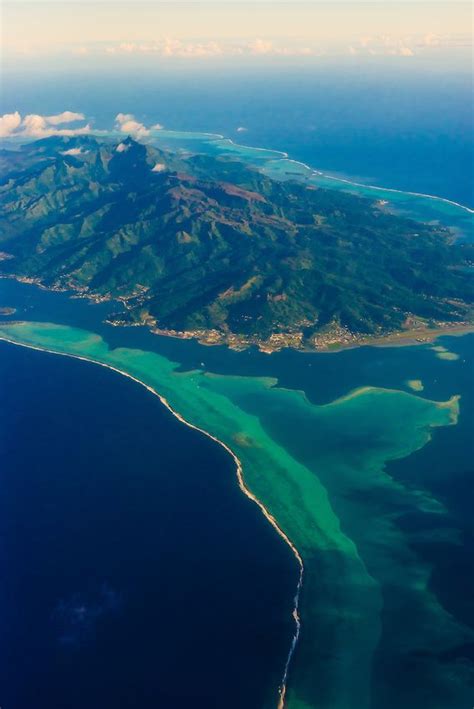 Aerial View Island Of Raiatea French Polynesia French Polynesian