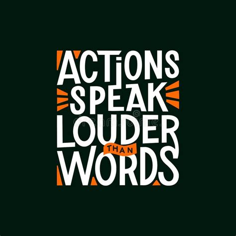 Actions Actions Speak Louder Than Words Stock Vector Illustration