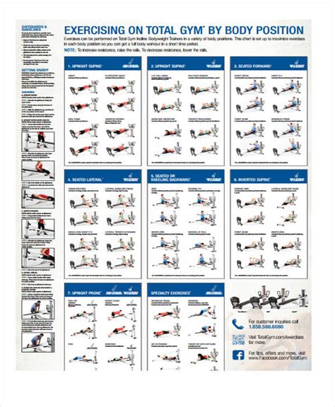 Exercise Chart Templates 9 Free Sample Example Format Download